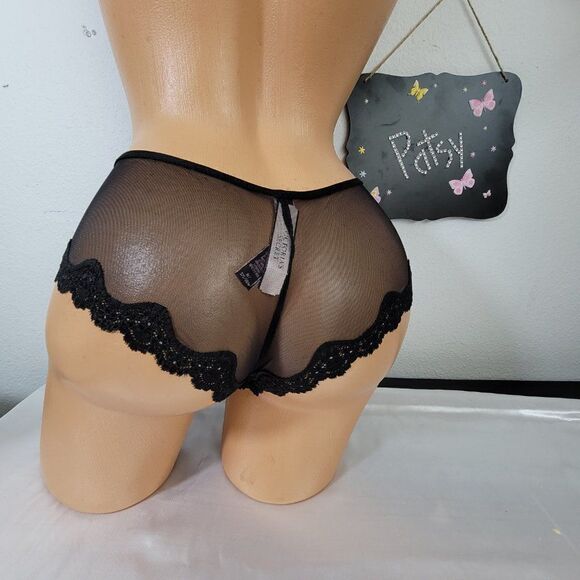 1467 VICTORIA'S SECRET Very Sexy Polka Dot Mesh Cheeky Size Medium NWT - Picture 4 of 4